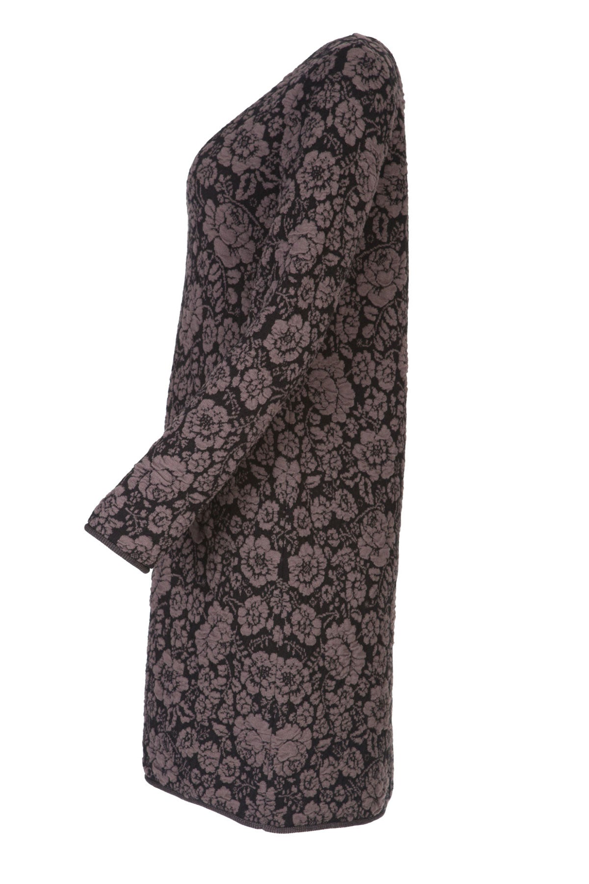 Dunque Jacquard Kleid Rosenmuster kbT-Merino Bio Baumwolle