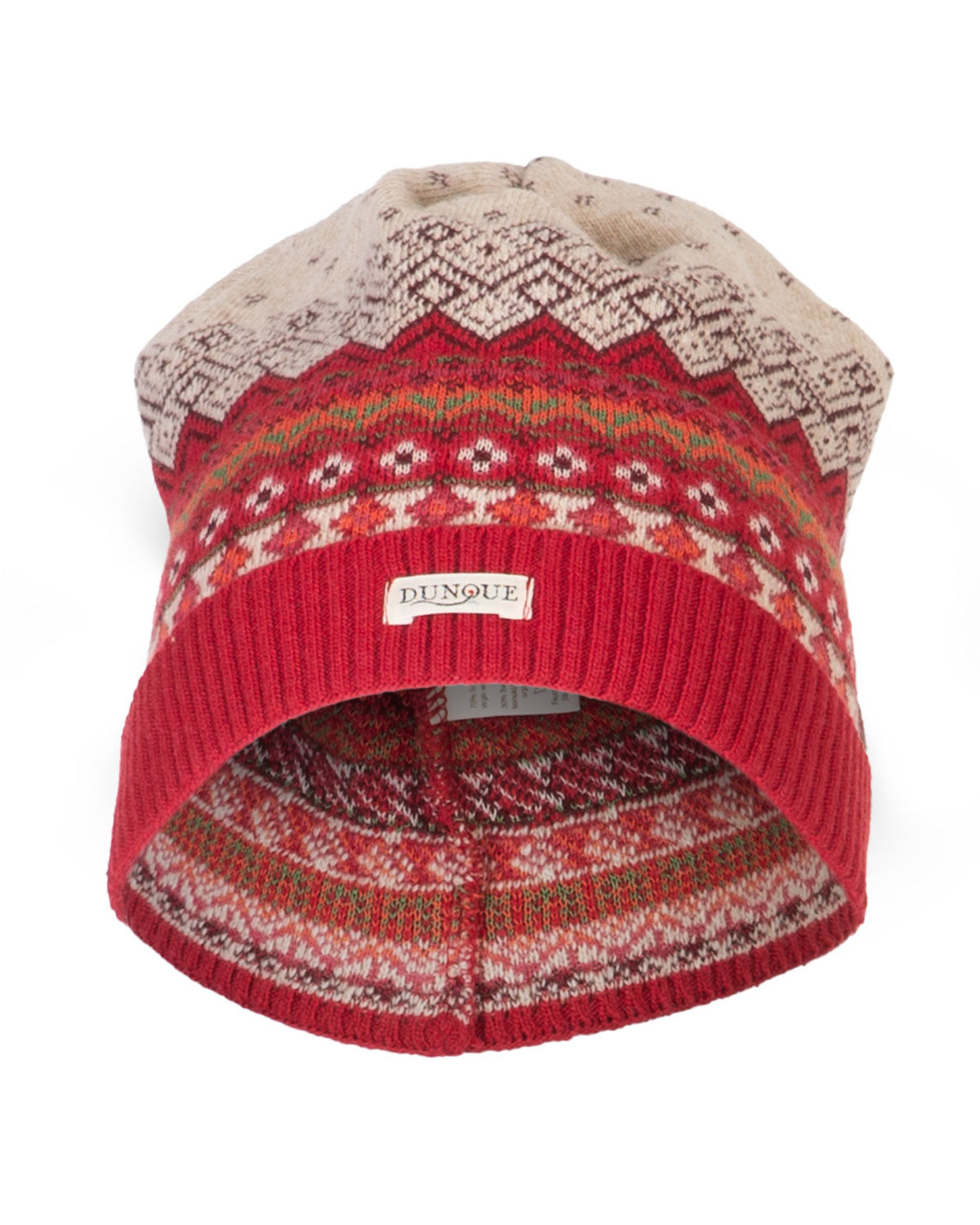 Dunque Jacquard-Mütze Wolle Bio Baumwolle