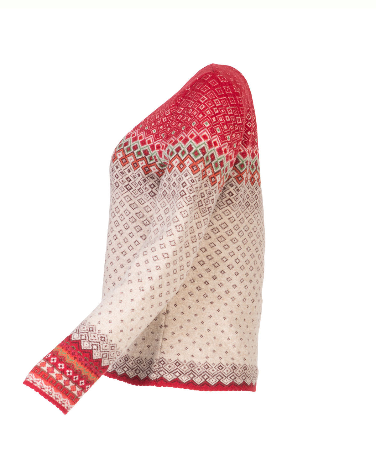Dunque Jacquard Pullover Schurwolle  Bio Baumwolle