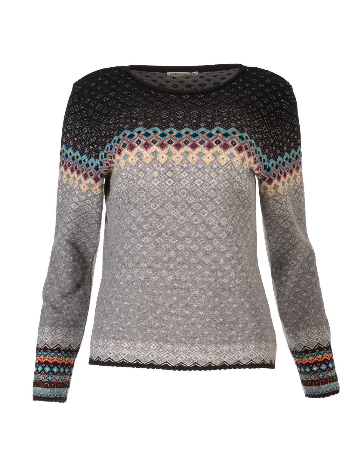 Dunque Jacquard Pullover Schurwolle  Bio Baumwolle
