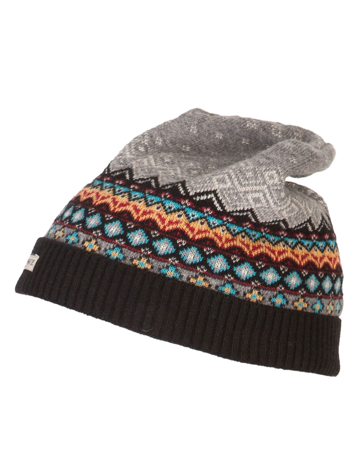 Dunque Jacquard-Mütze Wolle Bio Baumwolle