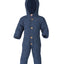 Engel Natur Baby Woll Fleece Overall mit Kapuze