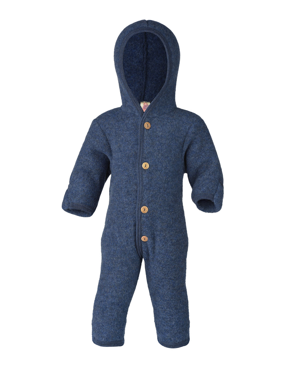 Engel Natur Baby Woll Fleece Overall mit Kapuze