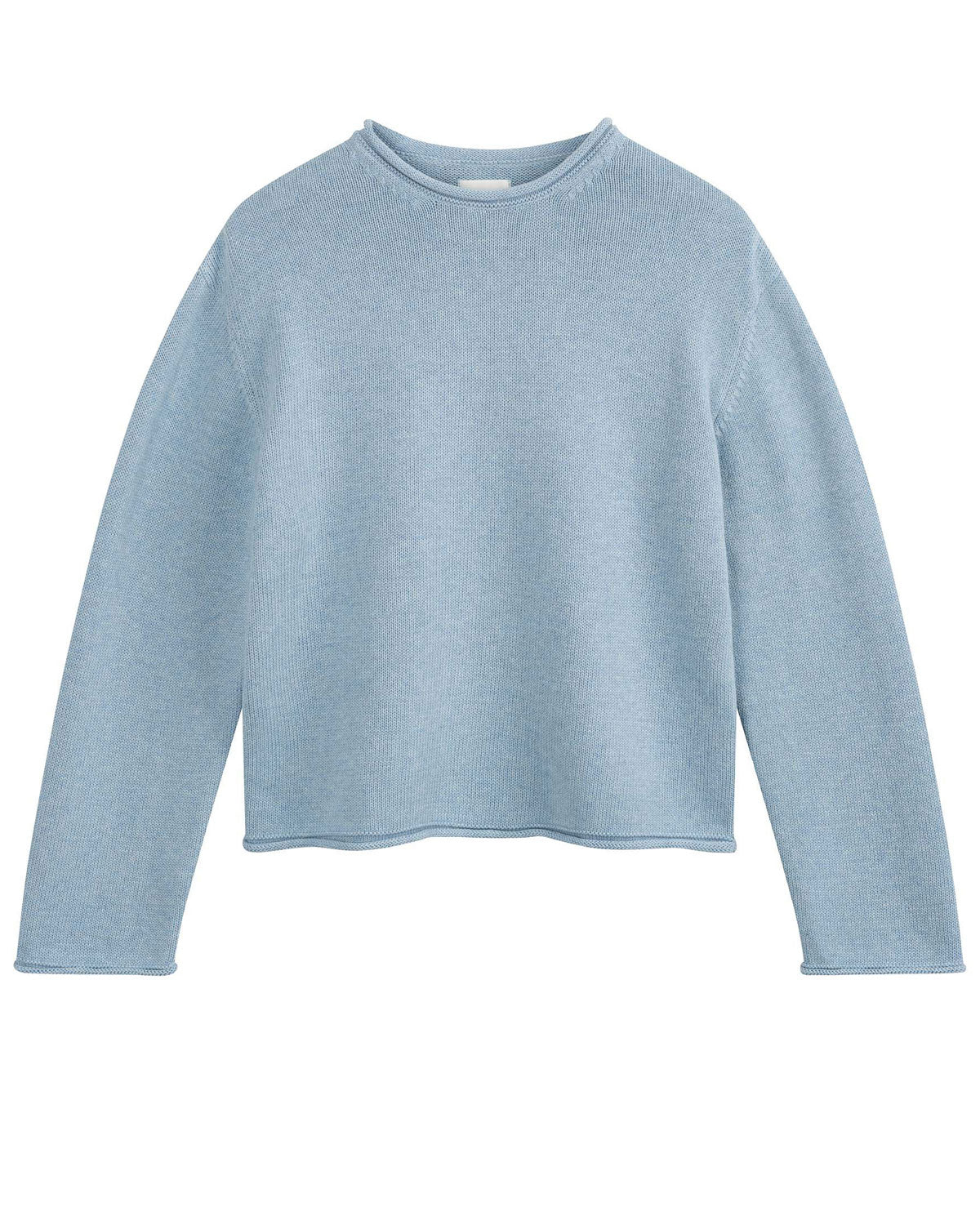 Mela Damen Rollsaum Strick Pullover Bio Baumwolle