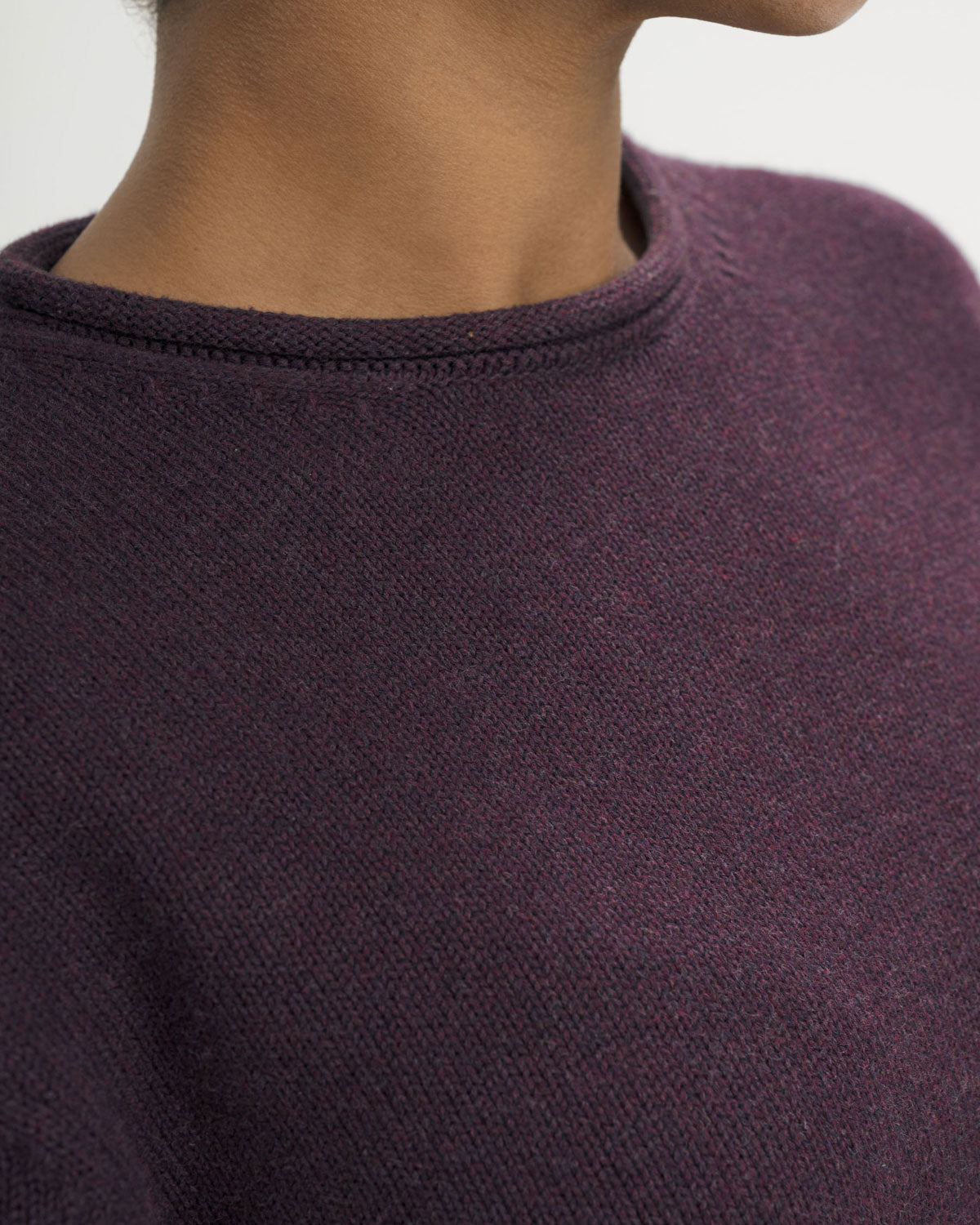 Mela Damen Rollsaum Strick Pullover Bio Baumwolle