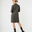 Mela Damen Bio Baumwolle Basic Stehkragen Feinstrick Kleid
