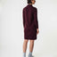 Mela Damen Bio Baumwolle Basic Stehkragen Feinstrick Kleid