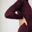 Mela Damen Bio Baumwolle Basic Stehkragen Feinstrick Kleid