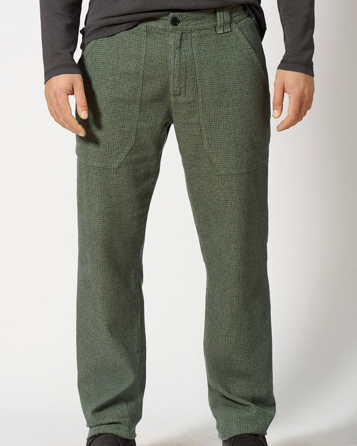 Hempage Herren Hose pepita Hanf Bio Baumwolle