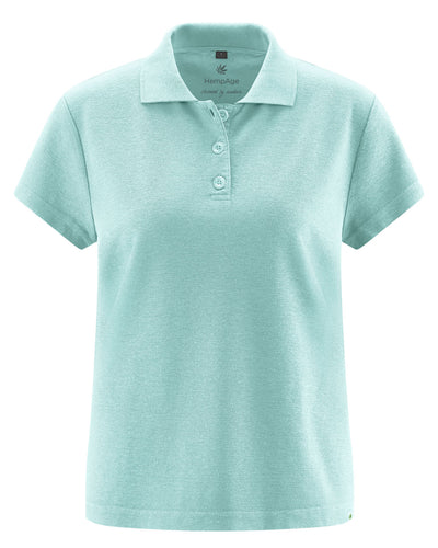 Hempage Damen Poloshirt – klassisch Hanf Bio Baumwolle