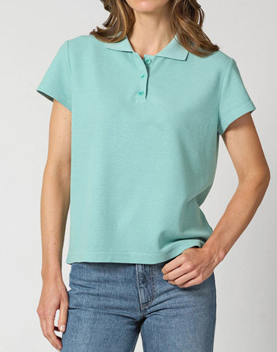 Hempage Damen Poloshirt – klassisch Hanf Bio Baumwolle