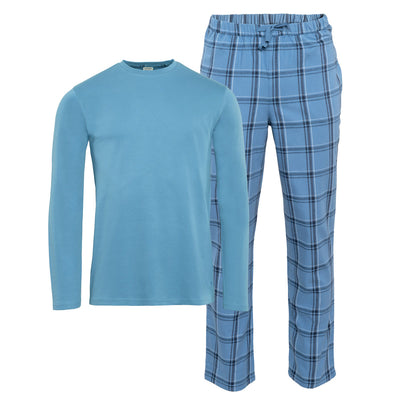 Living Crafts Herren Pyjama Schlafanzug Bio Baumwolle