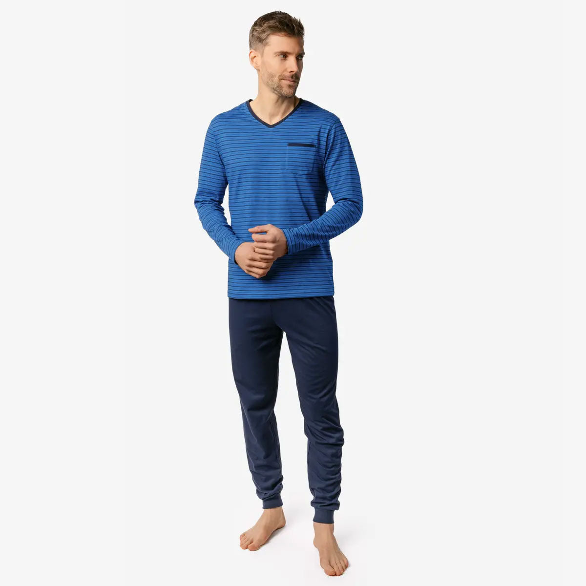 Herren Schlafanzug Bio Baumwolle