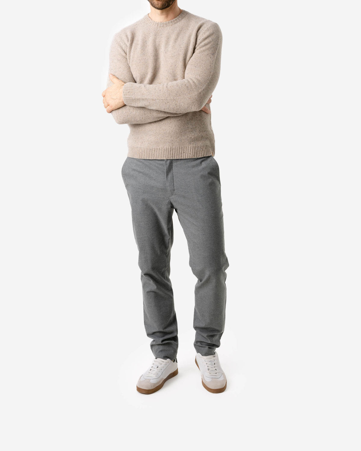 Herren Pullover Meliert  kbT-Schurwolle