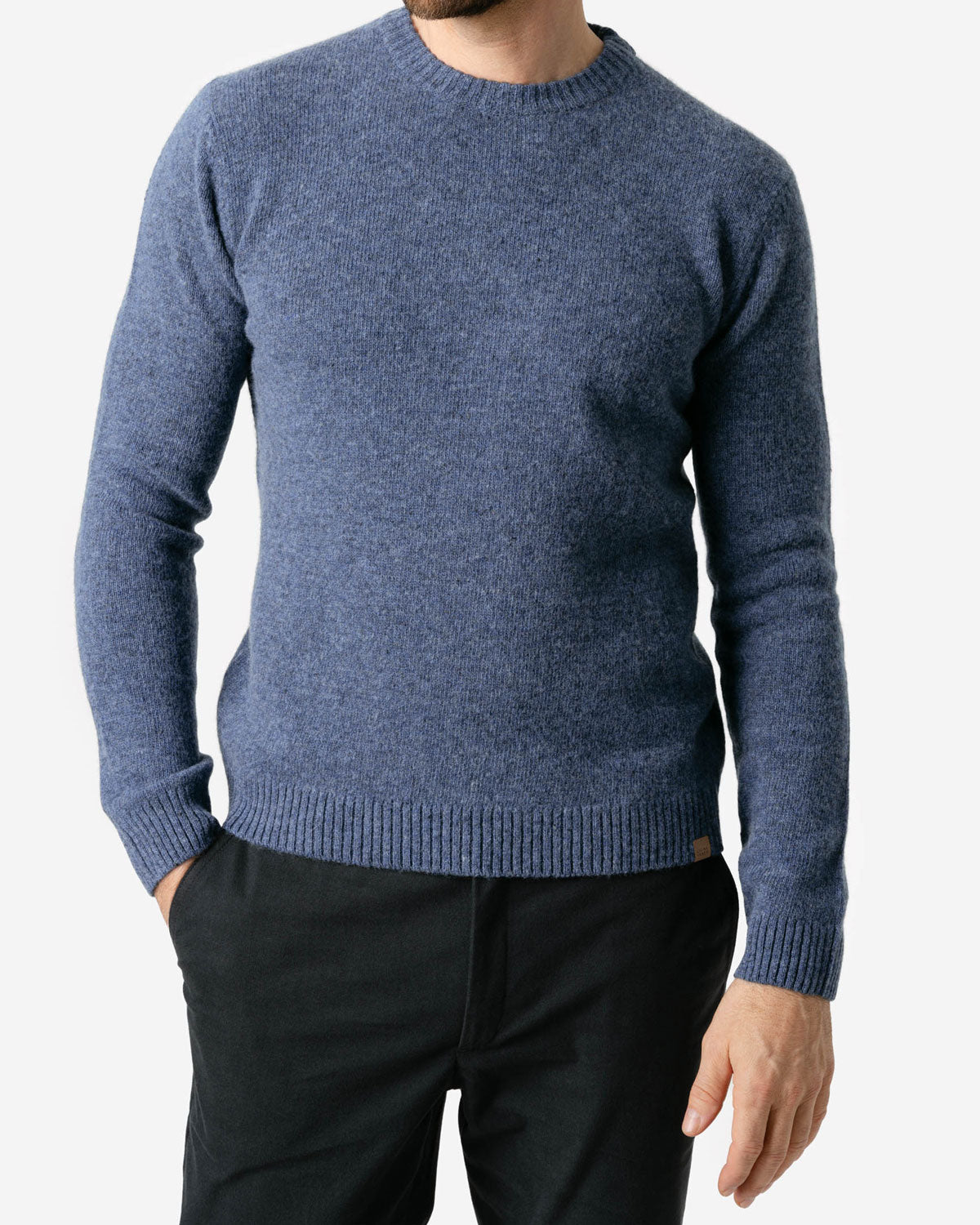 Herren Pullover Meliert  kbT-Schurwolle