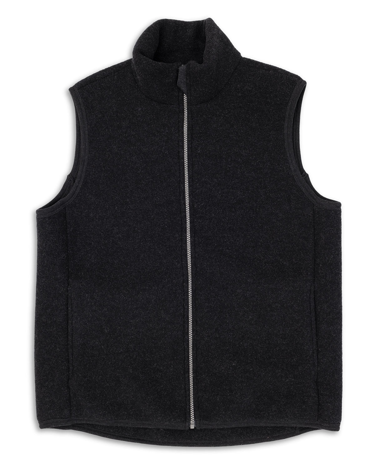Engel Herren Schurwolle Fleece-Weste mit Reißverschluss