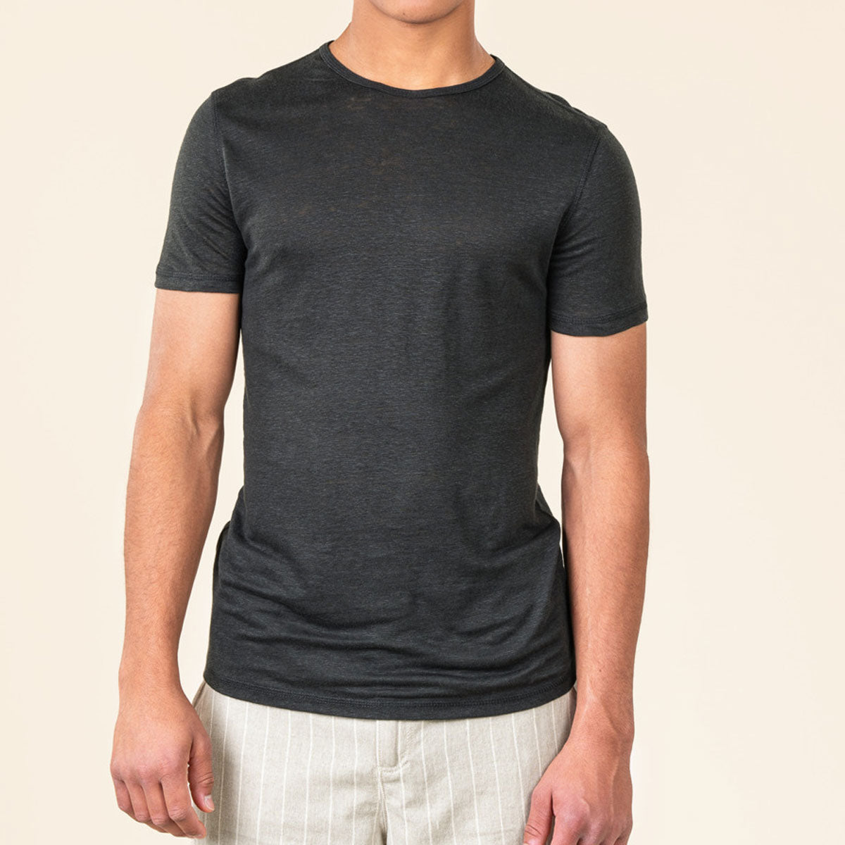 Herren Leinen T-Shirt