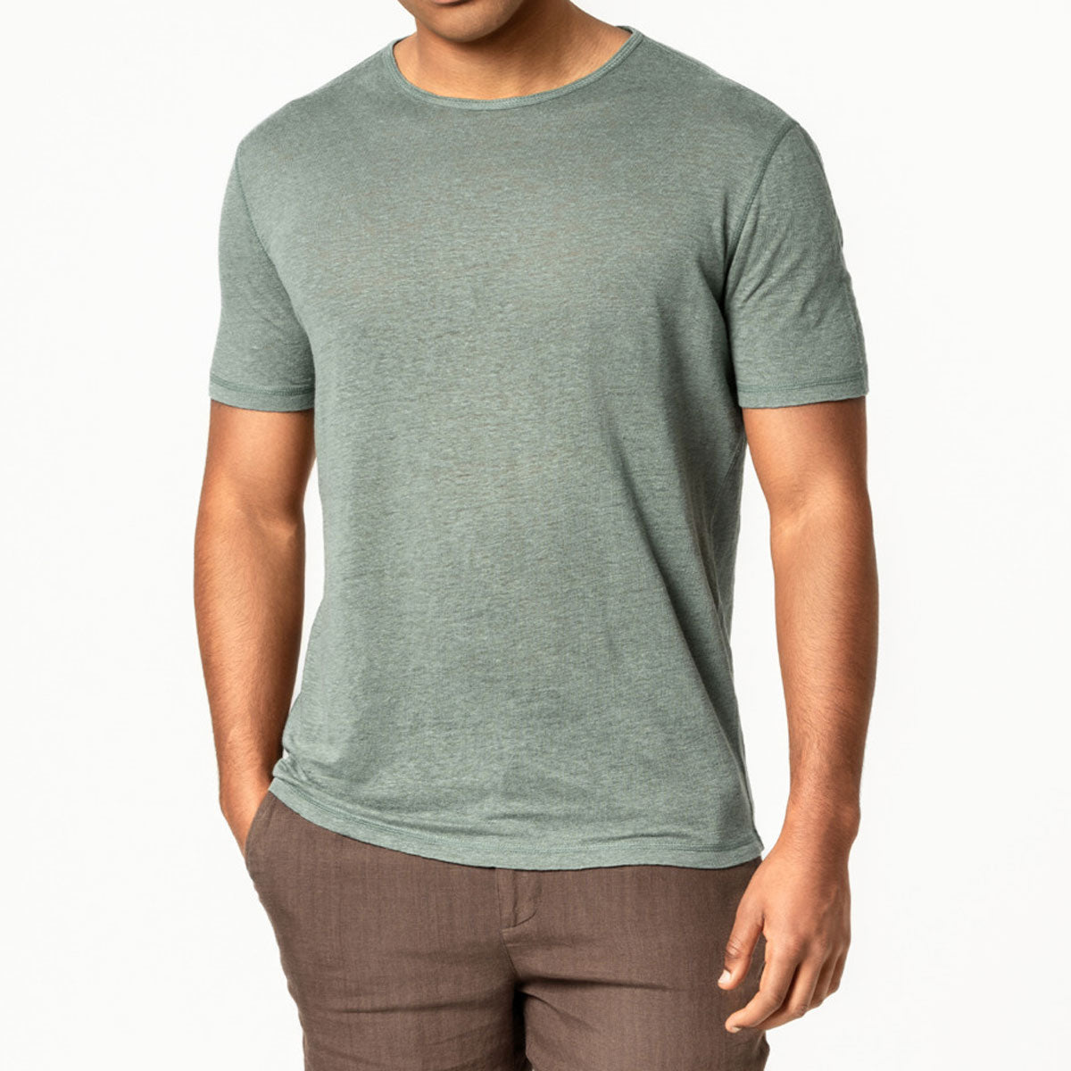 Herren Leinen T-Shirt
