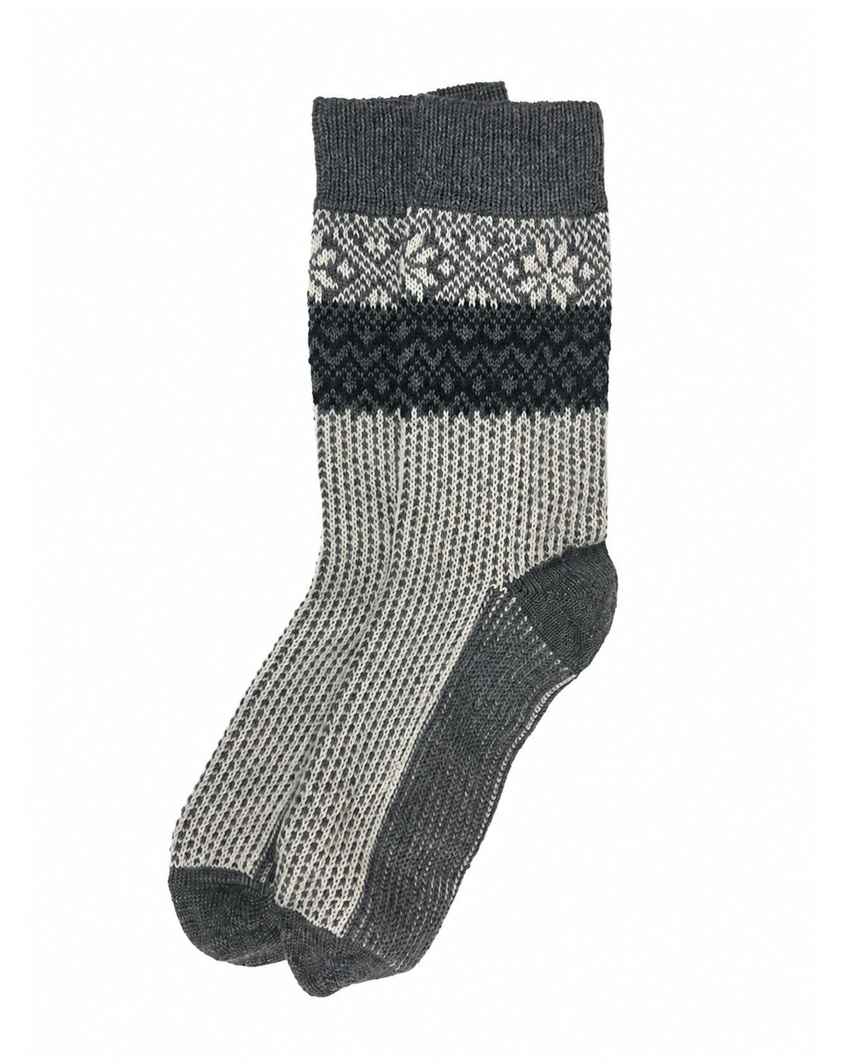 Erwachsene Schneefallsocke kbT Schurwolle