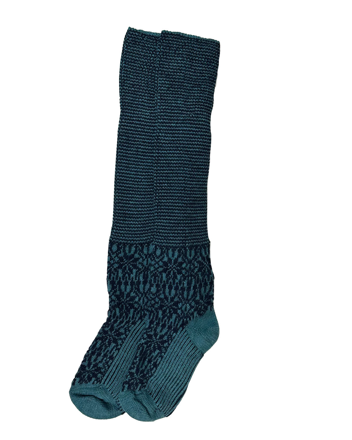 Kniehohe Stiefelsocken mitteldick Norweger Sterne kbT Schurwolle