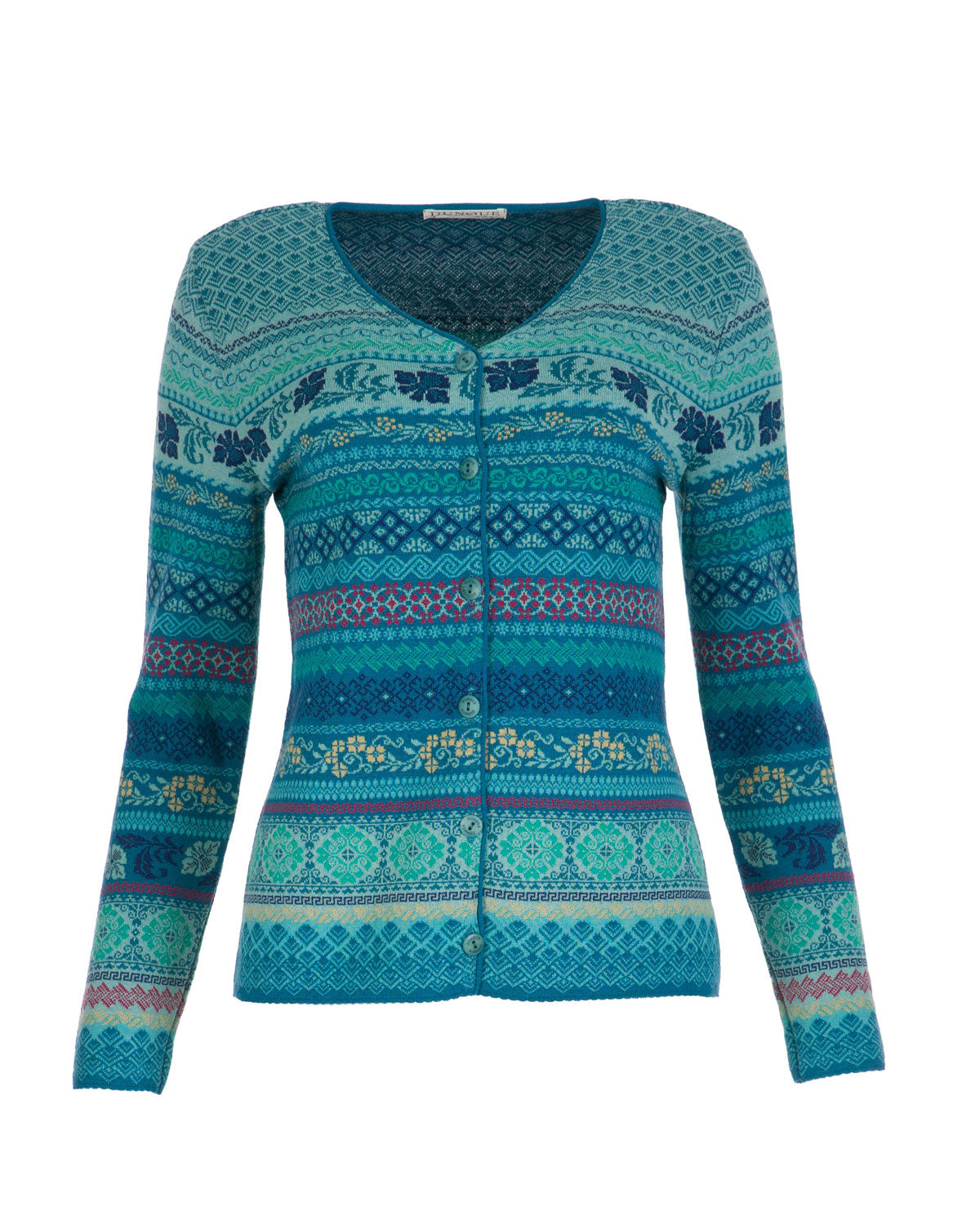 Dunque Damen Jacquard Jacke kbT-Merinowolle Bio Baumwolle
