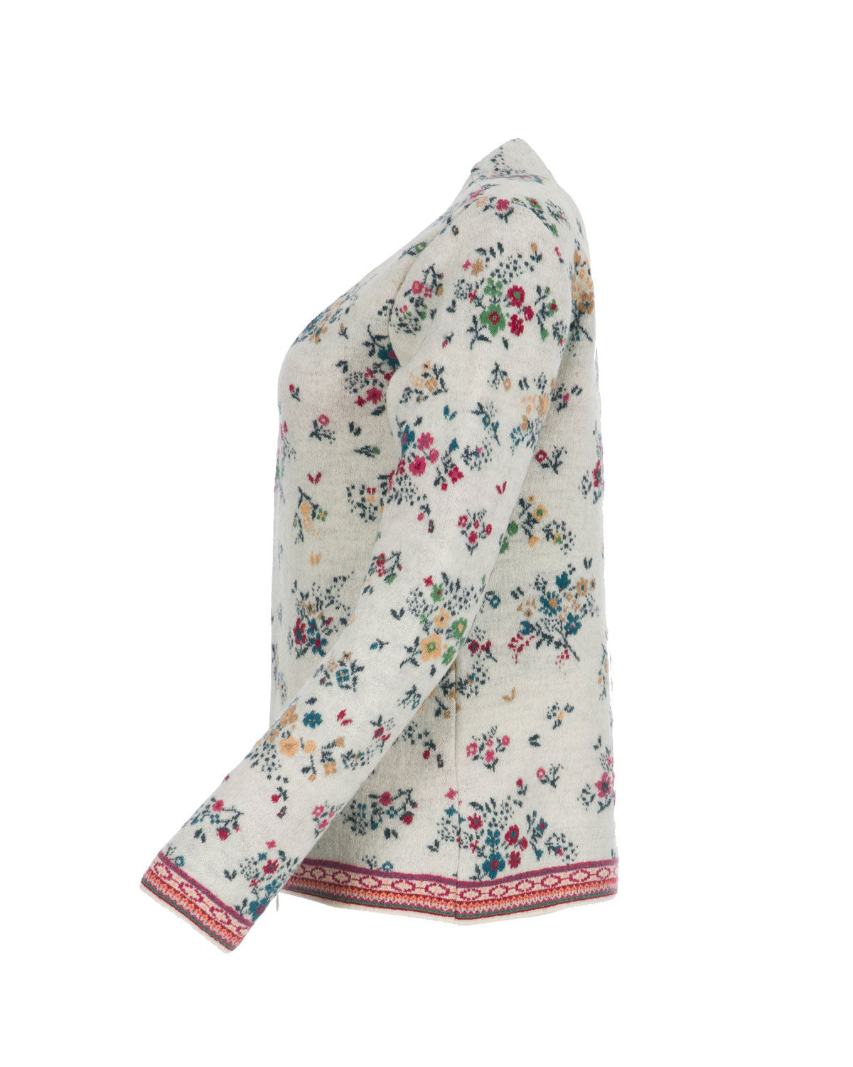 Dunque Damen Jacquard Walk Jacke kbT Wolle Bio Baumwolle