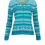 Dunque Damen Jacquard-Strickjacke Bio Baumwolle