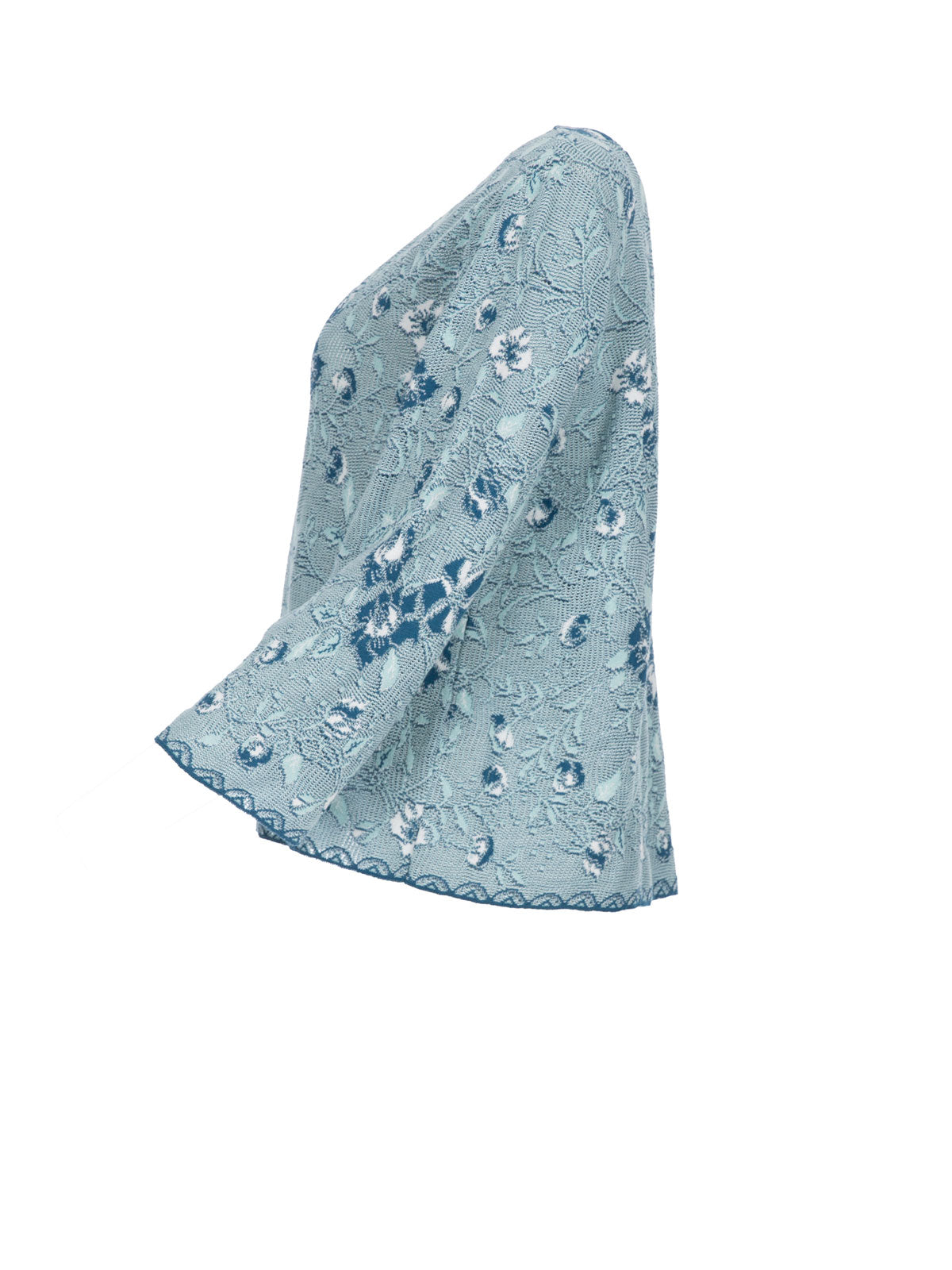 Dunque Sommer Jacquard-Jacke Ajour Bio Baumwolle