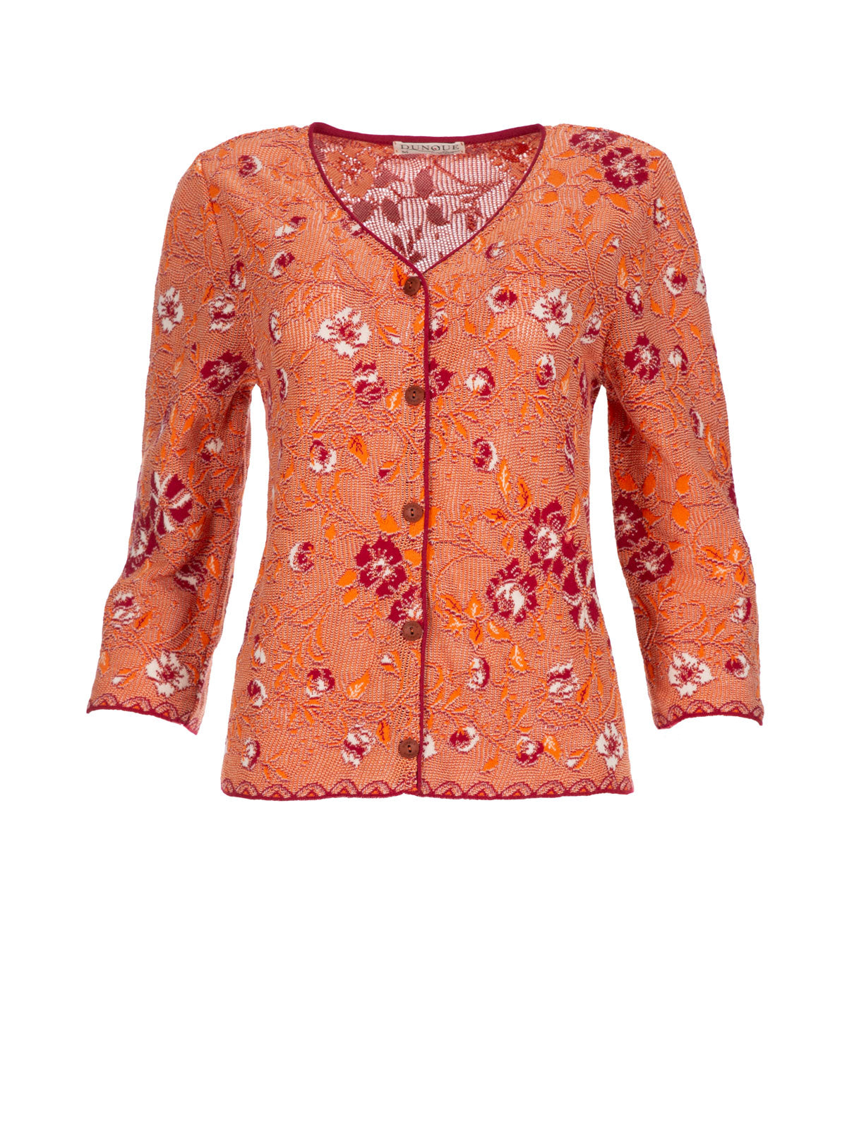 Dunque Sommer Jacquard-Jacke Ajour Bio Baumwolle