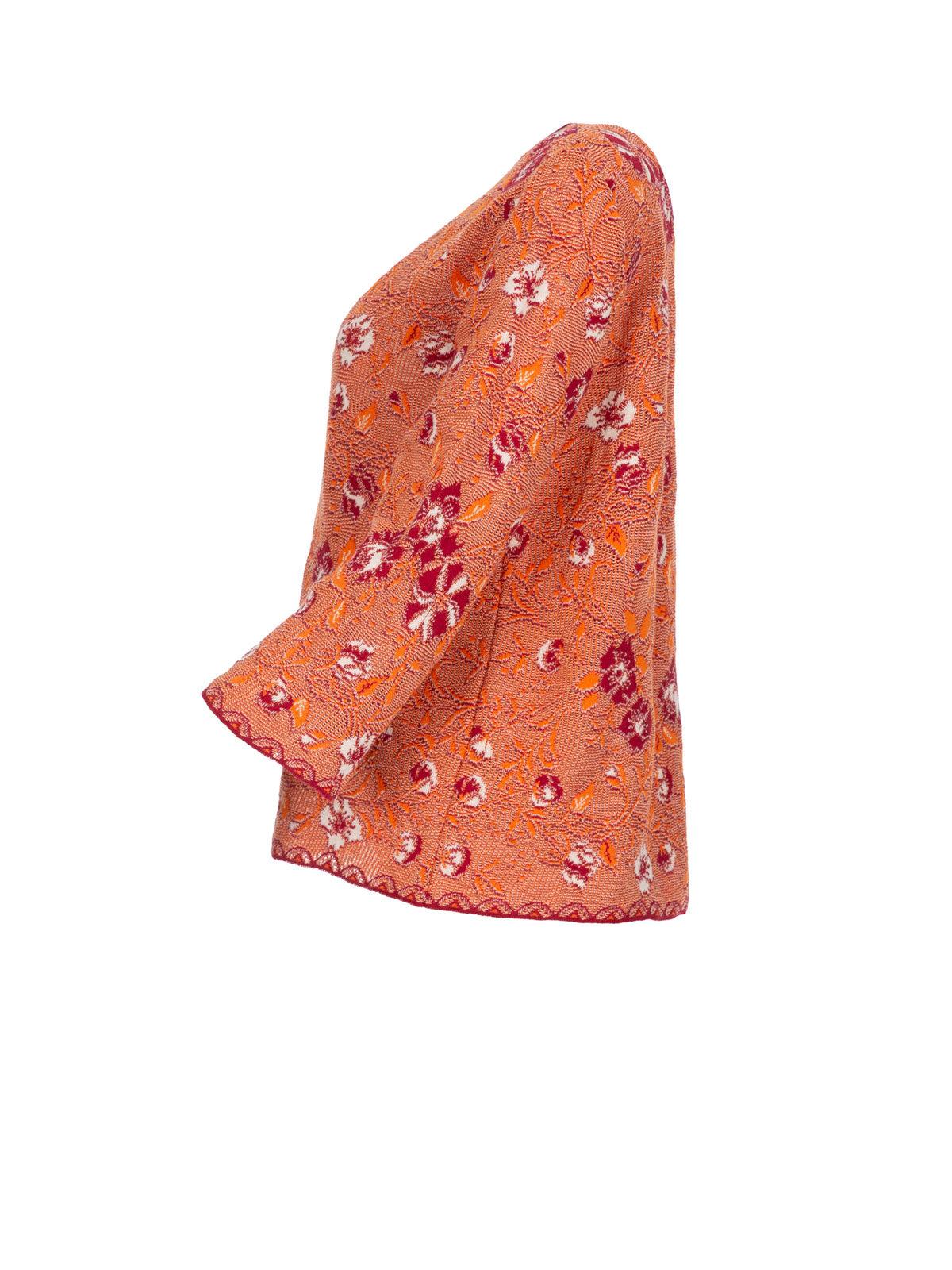 Dunque Sommer Jacquard-Jacke Ajour Bio Baumwolle
