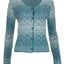 Dunque Damen Jacquard-Strickjacke Bio Baumwolle