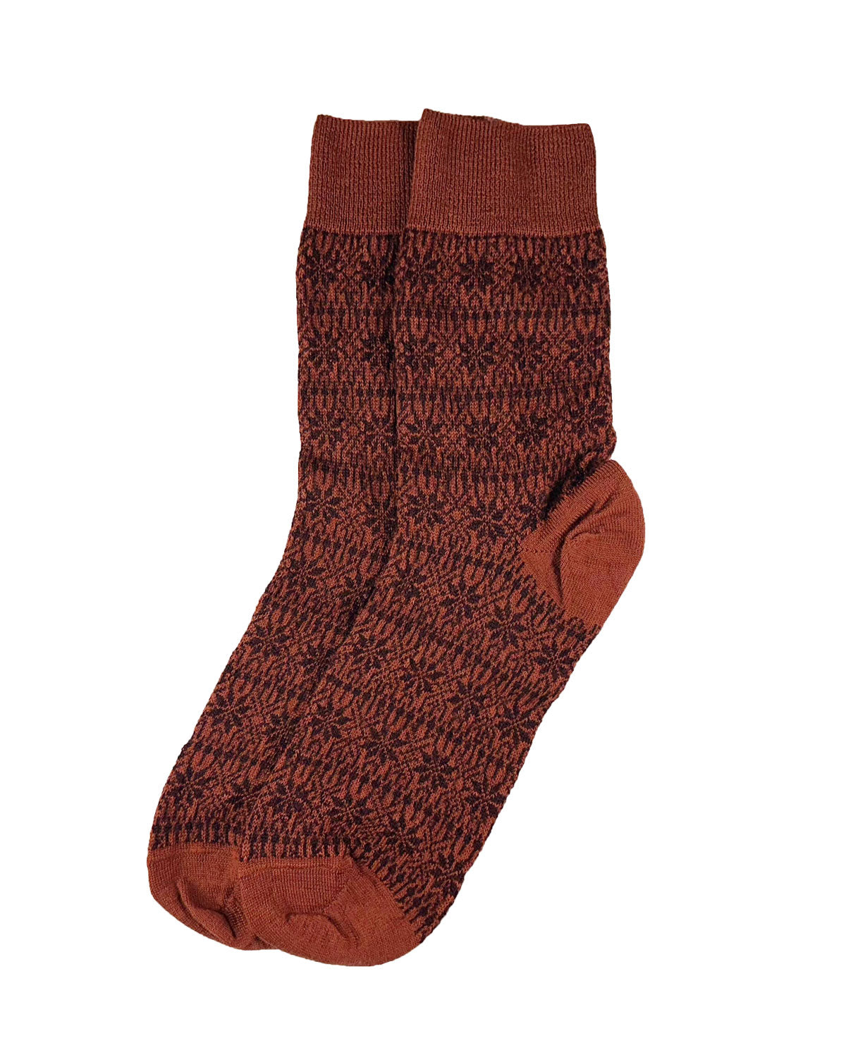 Unisex Jacquard-Socken Norweger-Sternmuster kbT-Schurwolle