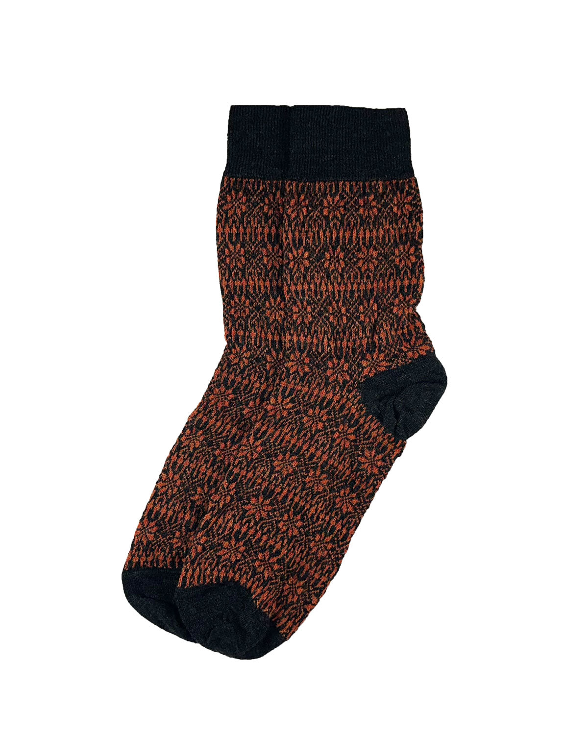 Unisex Jacquard-Socken Norweger-Sternmuster kbT-Schurwolle