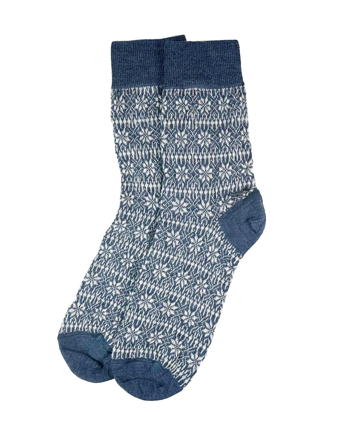 Unisex Jacquard-Socken Norweger-Sternmuster kbT-Schurwolle