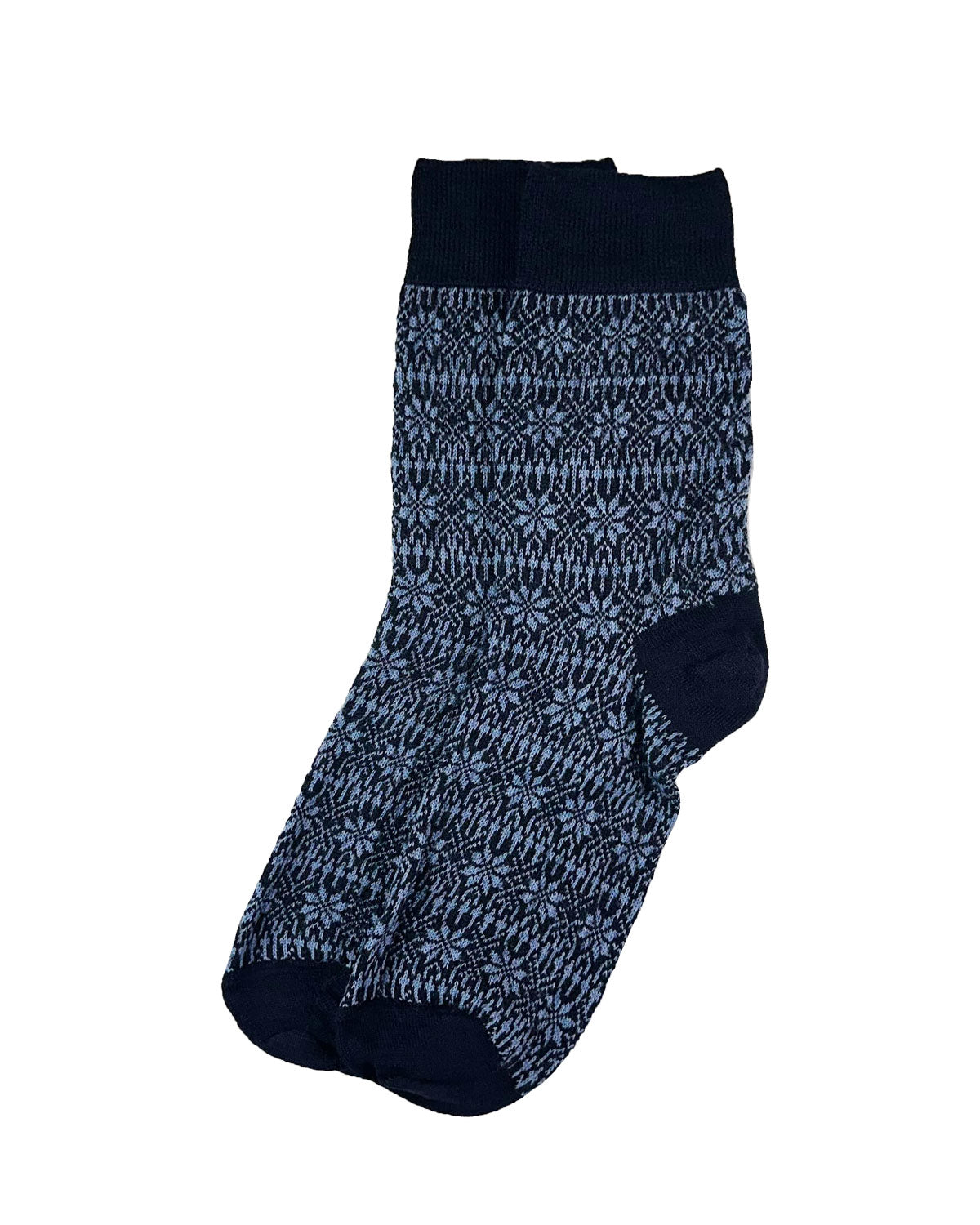 Unisex Jacquard-Socken Norweger-Sternmuster kbT-Schurwolle