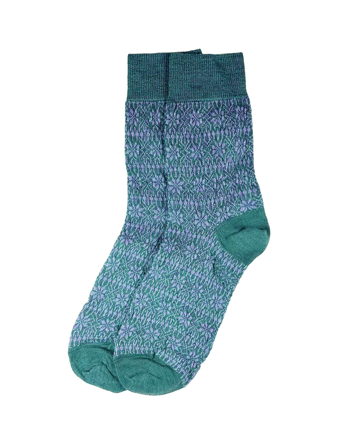 Unisex Jacquard-Socken Norweger-Sternmuster kbT-Schurwolle