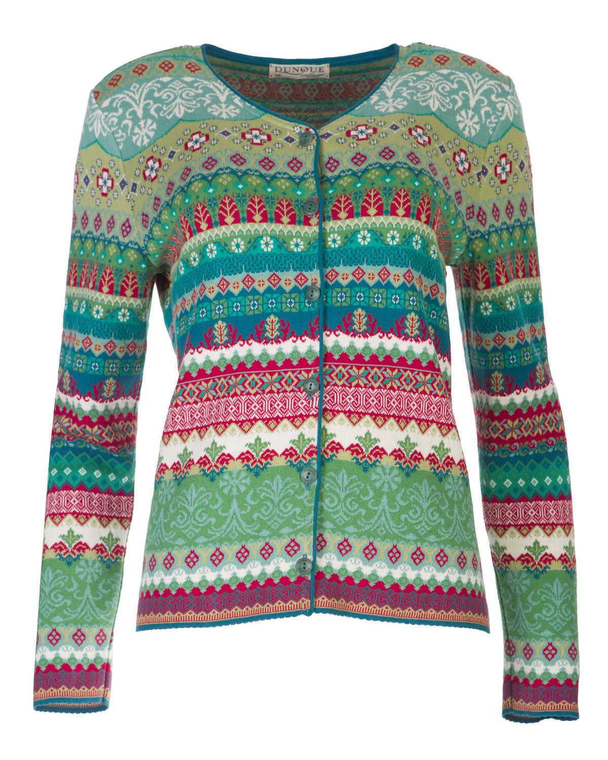 Dunque Damen Jacquard-Jacke reine Bio-Baumwolle