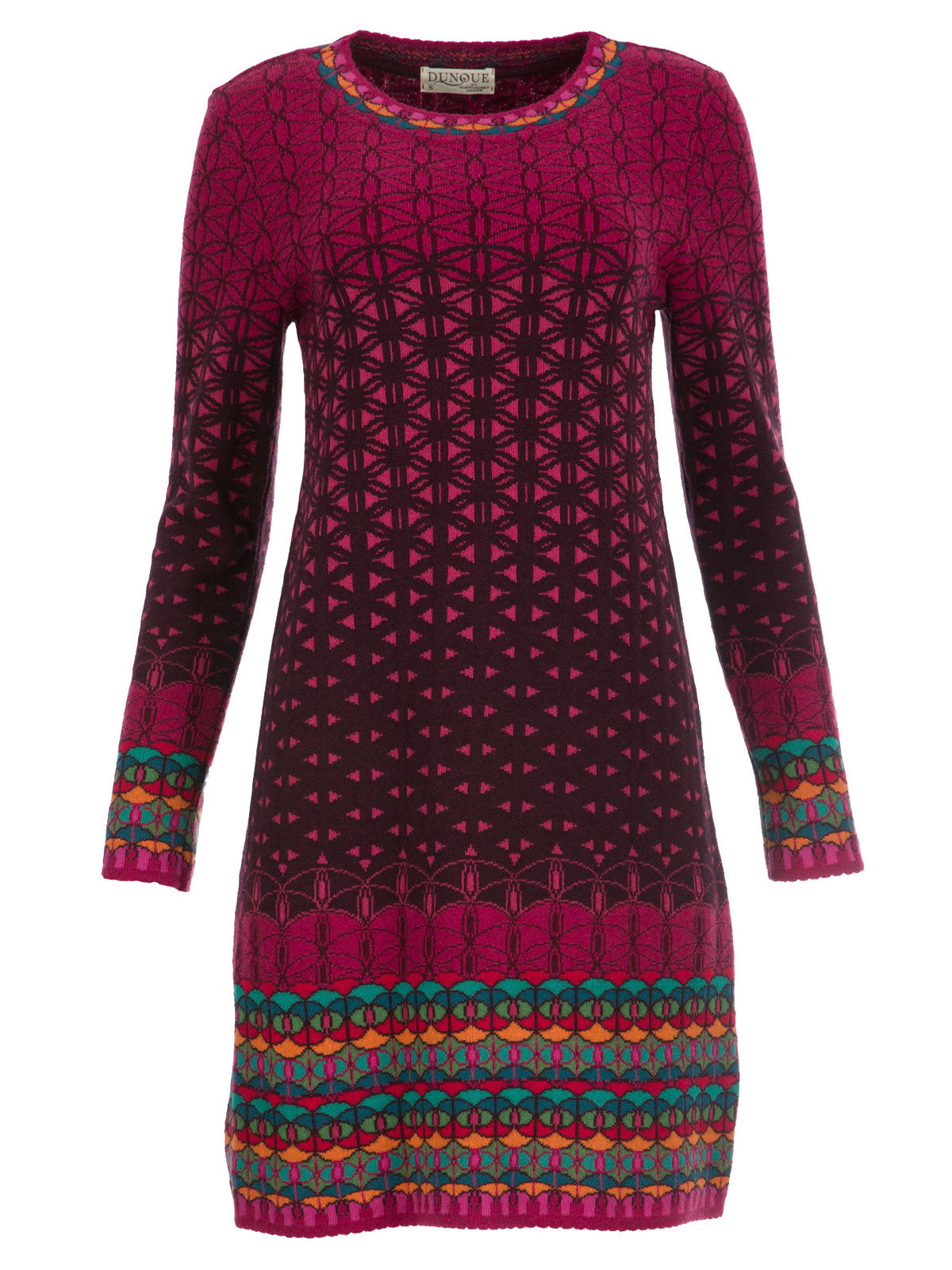 Dunque Schweikardt Moden Jacquard Kleid Wolle Bio Baumwolle
