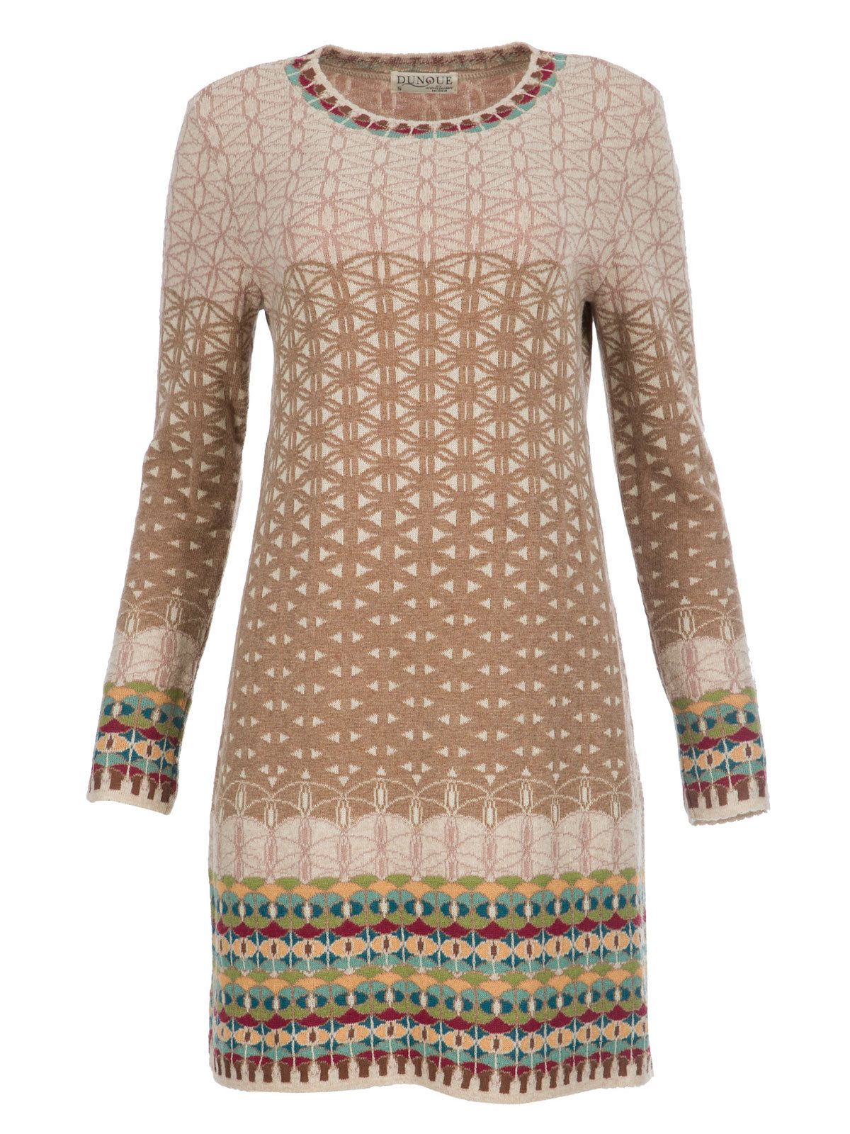 Dunque Schweikardt Moden Jacquard Kleid Wolle Bio Baumwolle