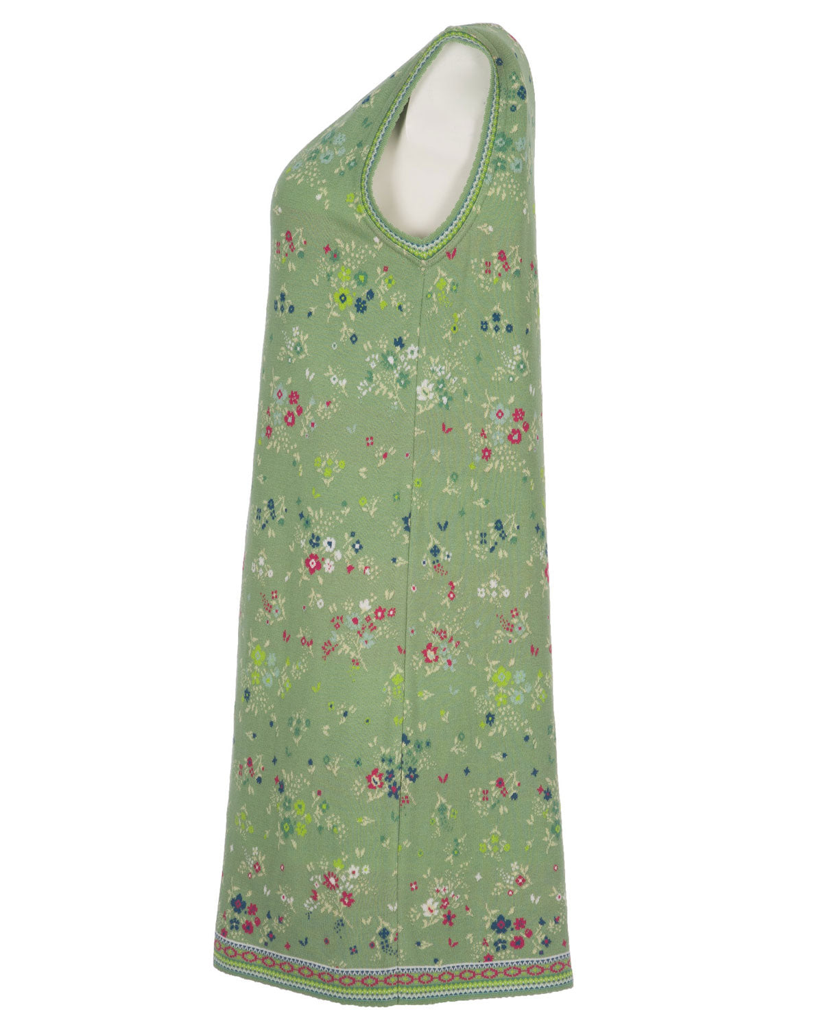 Dunque Jacquard Strick Kleid ohne Arm Bio Baumwolle
