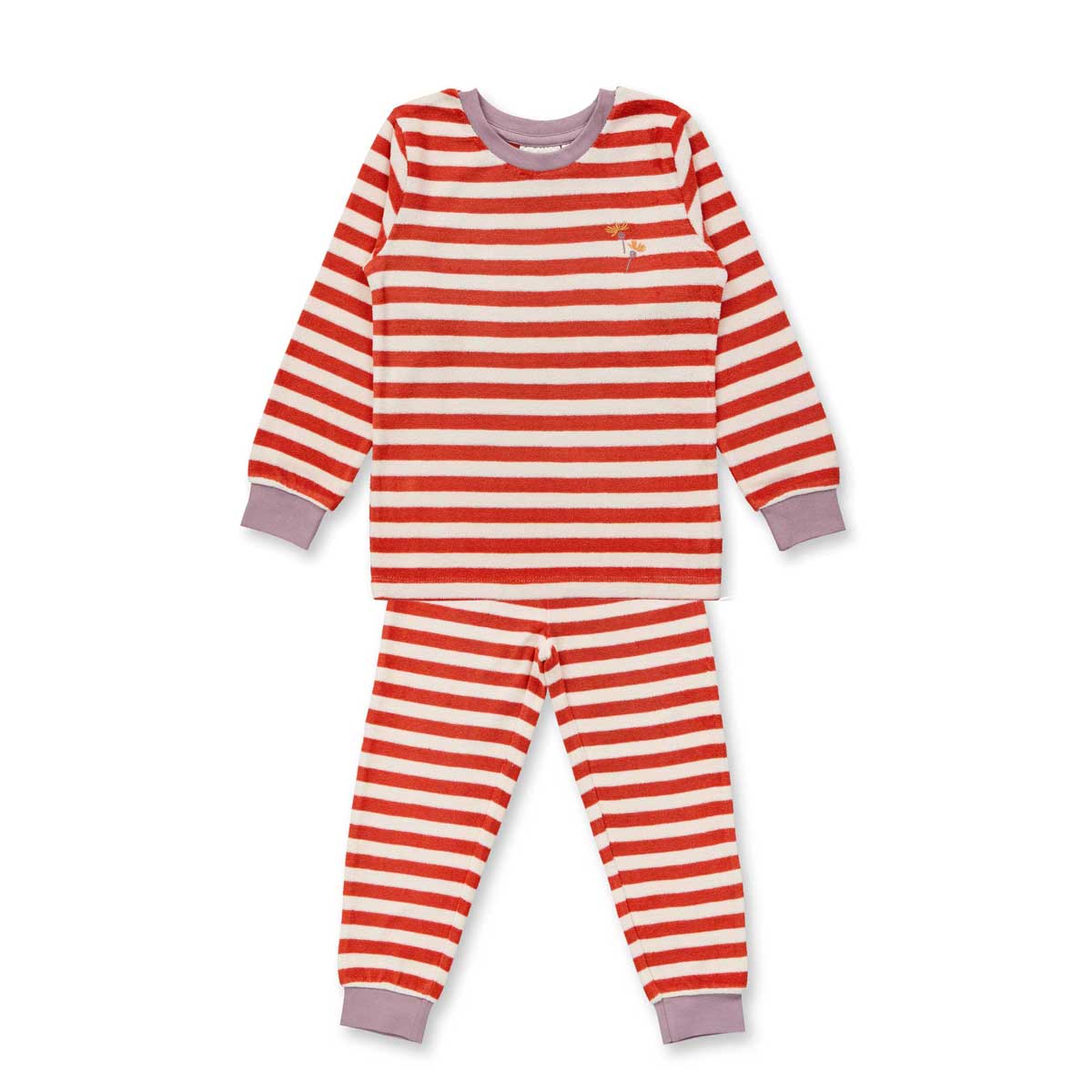 Sense Organics Kinder Frottee Ringel Pyjama Bio Baumwolle