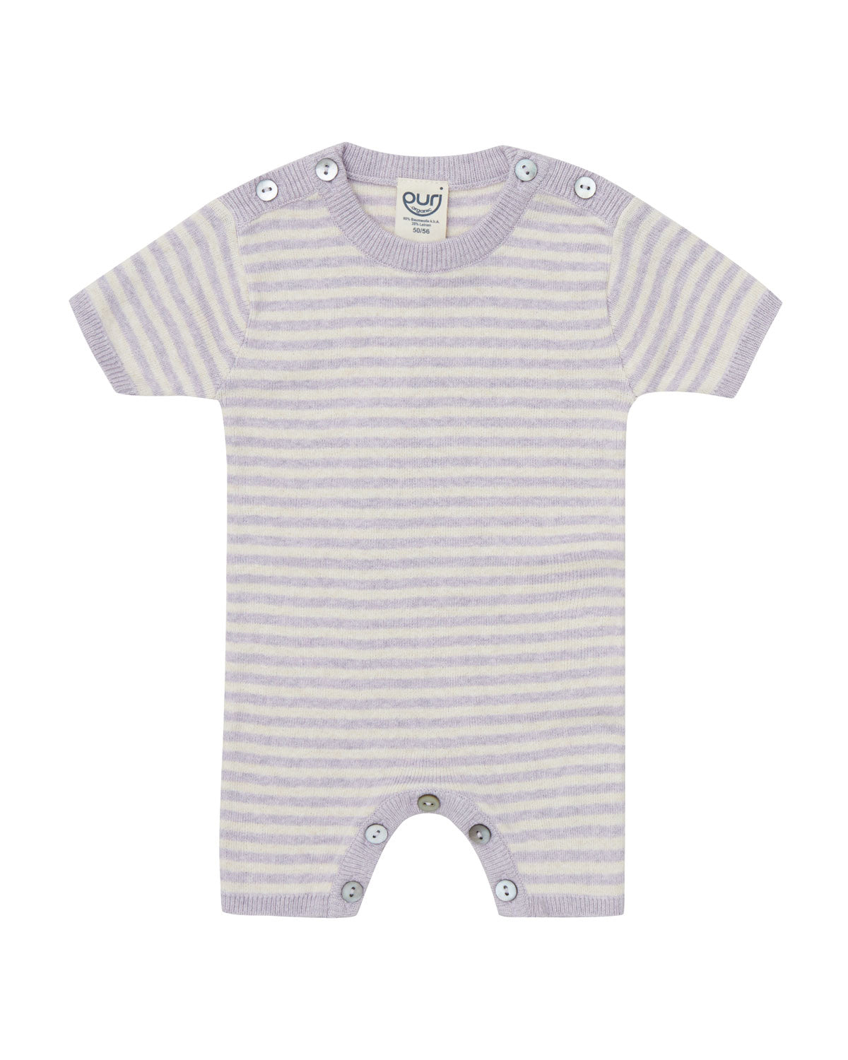 Puri Baby Kurz-Overall Bio Baumwolle Leinen