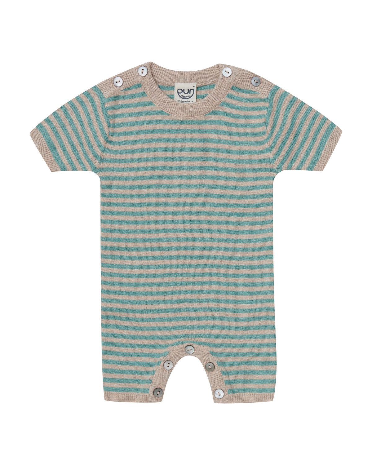 Puri Baby Kurz-Overall Bio Baumwolle Leinen