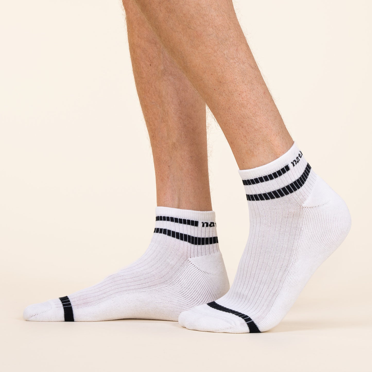 Unisex Hohe Sneaker-Socken Bio Baumwolle Polyamid Elasthan 2er Pack