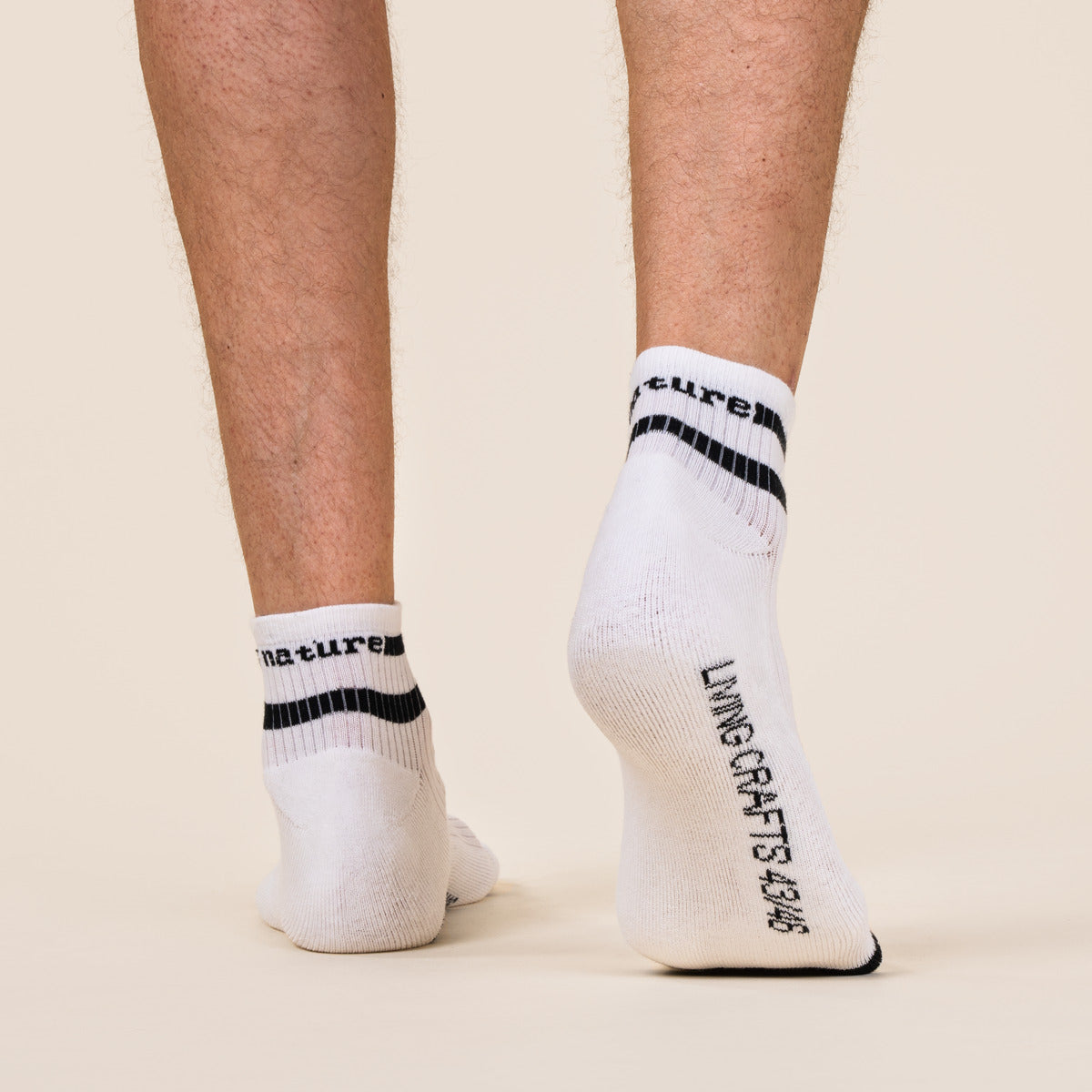 Unisex Hohe Sneaker-Socken Bio Baumwolle Polyamid Elasthan 2er Pack