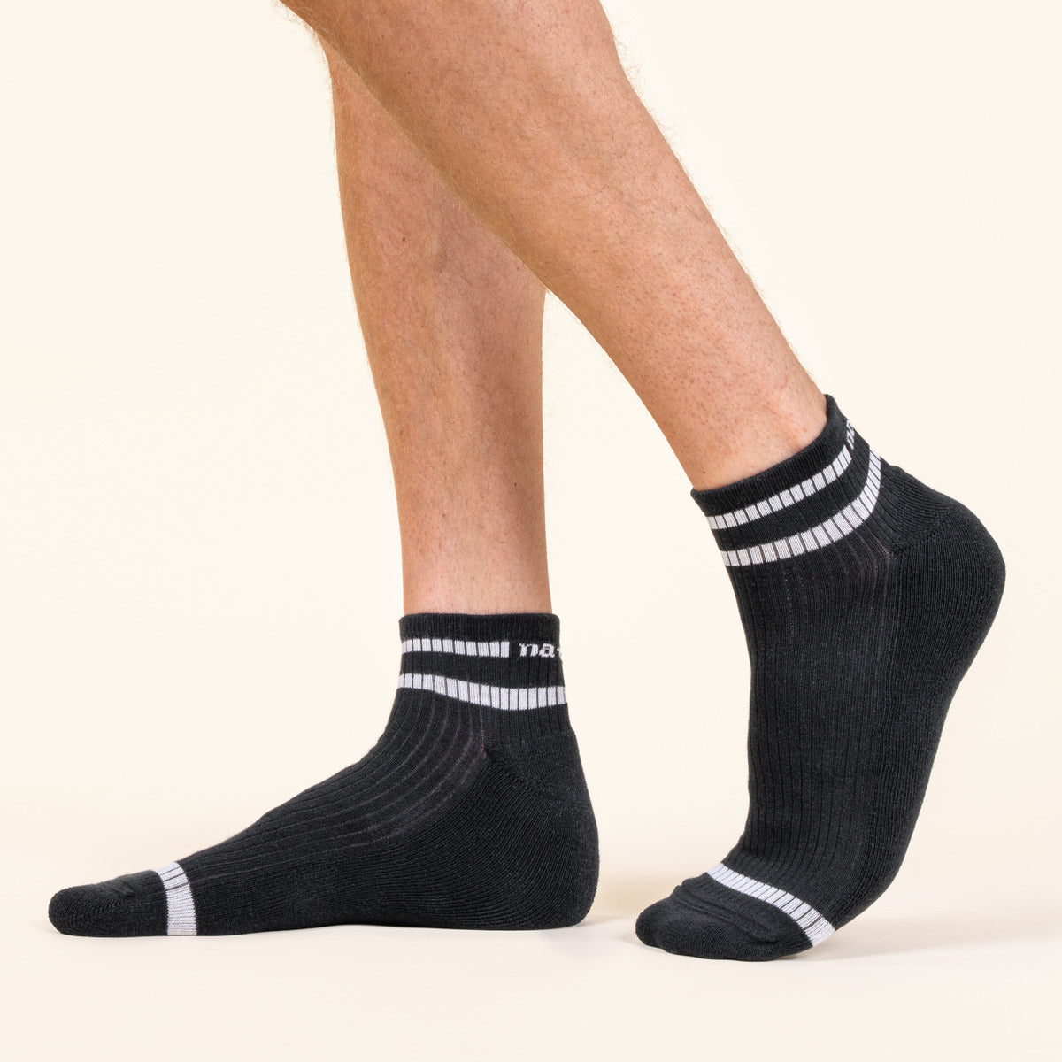 Unisex Hohe Sneaker-Socken Bio Baumwolle Polyamid Elasthan 2er Pack