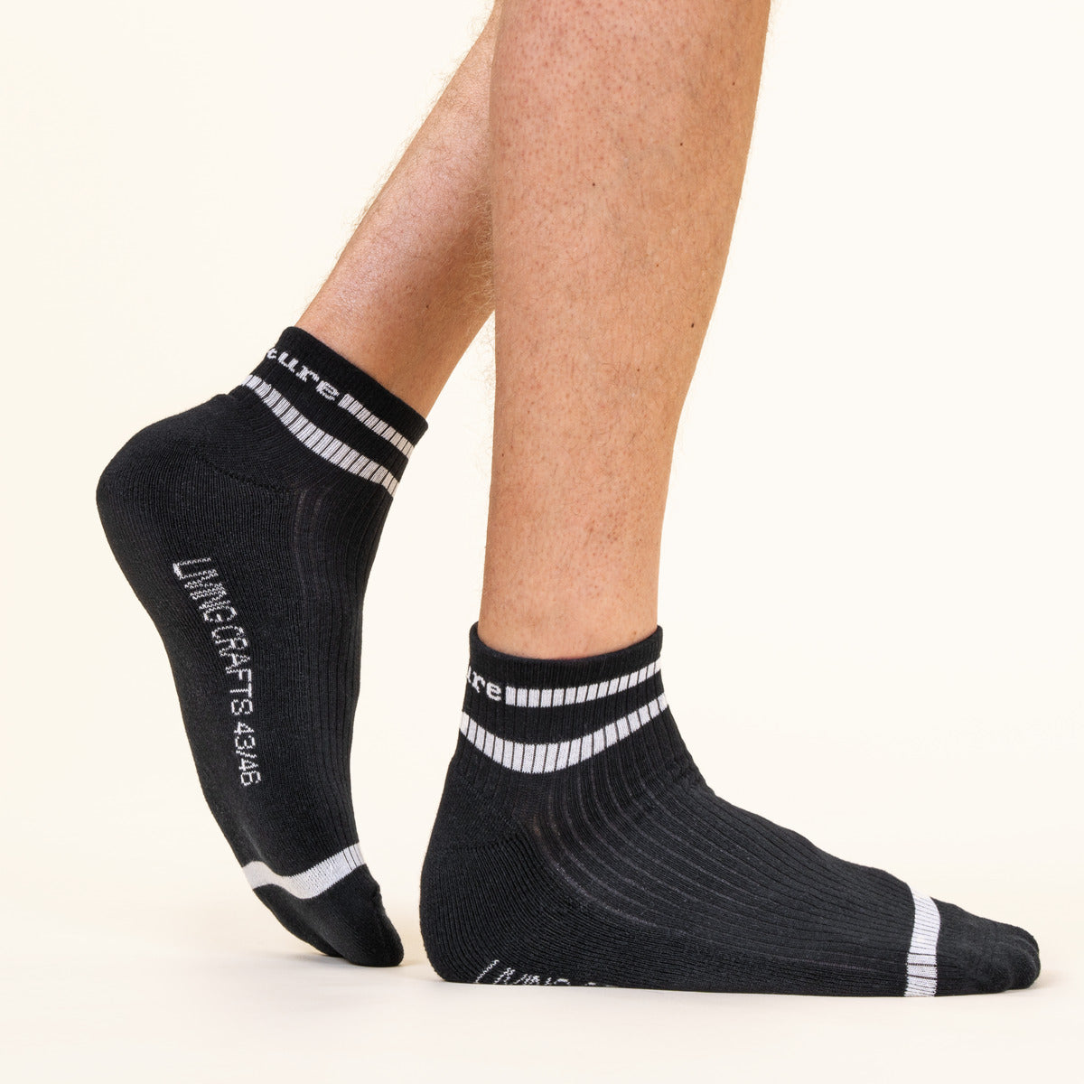 Unisex Hohe Sneaker-Socken Bio Baumwolle Polyamid Elasthan 2er Pack