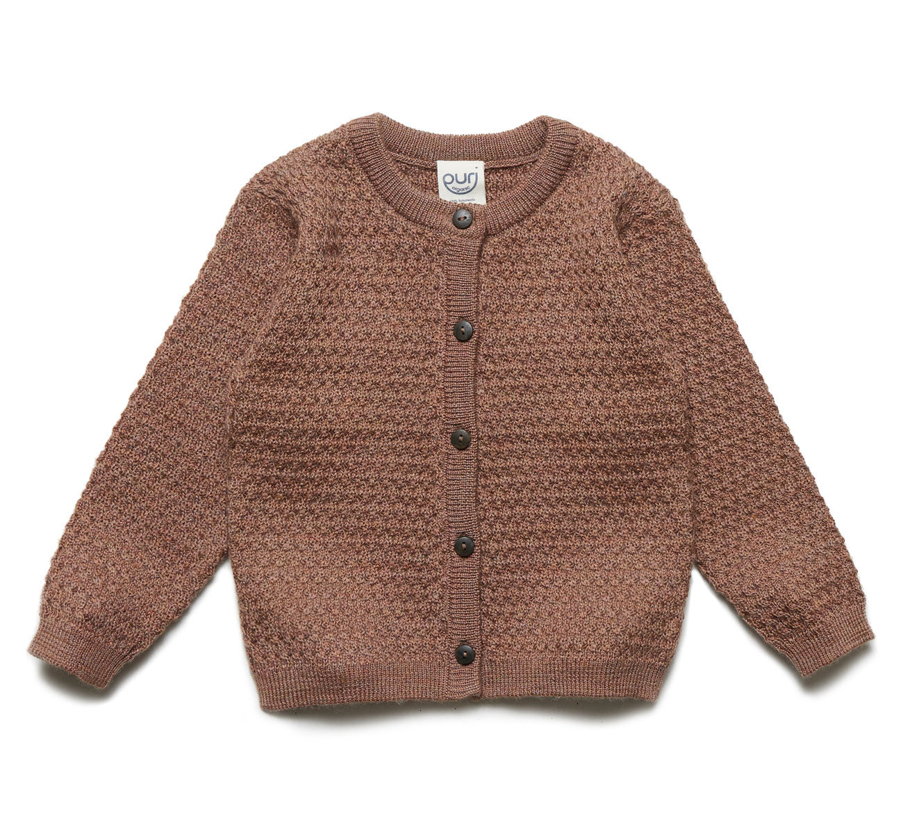 Puri Organic Baby Cardigan Struktur Merinowolle