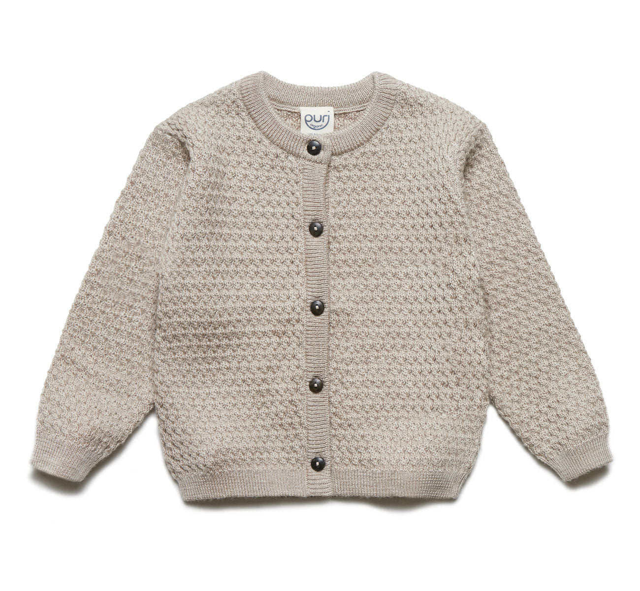 Puri Organic Baby Cardigan Struktur Merinowolle