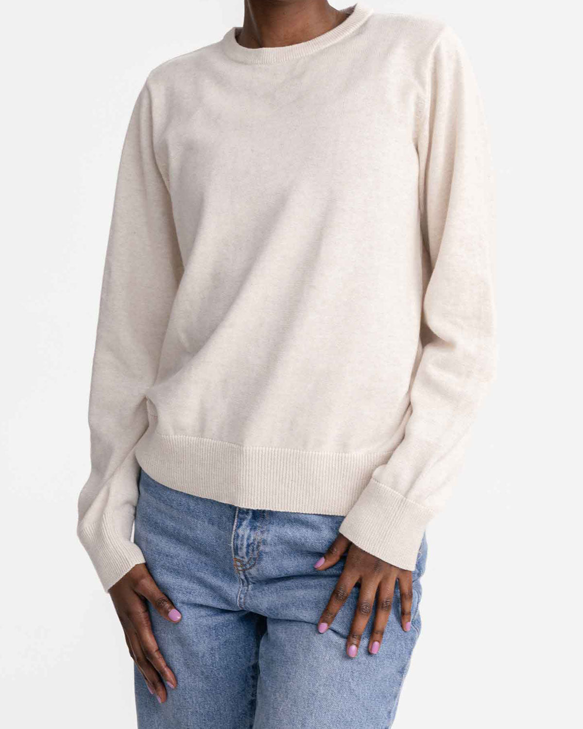 Mela Damen Leichter Feinstrick Pullover Bio Baumwolle